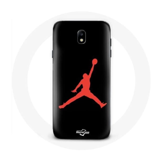 Coque - Air Jordan - Galaxy J3 2017 - Souple - Rouge - Logo rouge