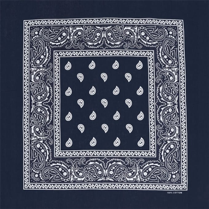 Bandana Paisley Donkerblauw Katoen - Stijlvolle Accessoire