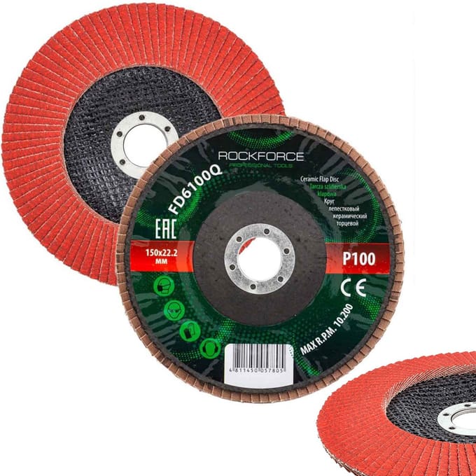 Rockforce - Lamellenschijf - 150mm - P100 - Ergonomisch