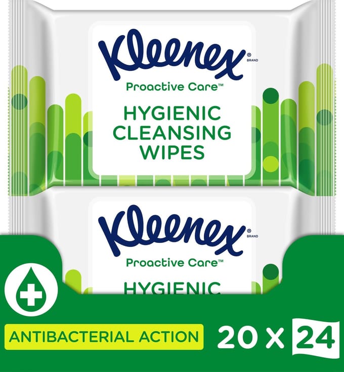 20x Kleenex Water Fresh tissues Hygenic Cleansing 24 Stuks