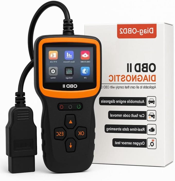 Auto Diagnosetool - Foutcodelezer - Motor Diagnostiek - Plug & Play - 2.8 Inch Display - Zwart