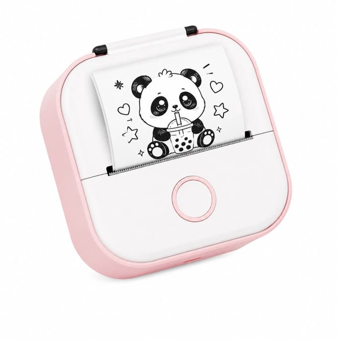 BSS® Mini Printer - Fotoprinter - Fotoprinter Voor Smartphone - Labelprinter - 8,6 x 8,6 x 3,5 cm - Roze