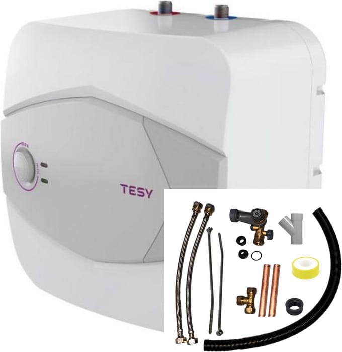 Elektrische close-in boiler 30 liter met montageset, bovenuitloop, Tesy IN 30 L