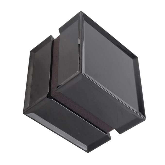 LED Luxe Ringdoos Flocking Interieur Sieraden Display Rechthoekige Trouwring Etui voor Aanzoek black