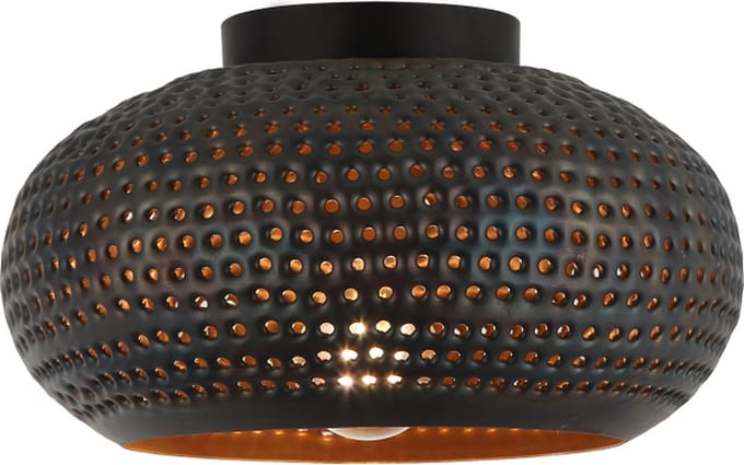 Chericoni Spezia Plafondlamp - 1 lichts - Ø 30cm - Zwart - Metaal