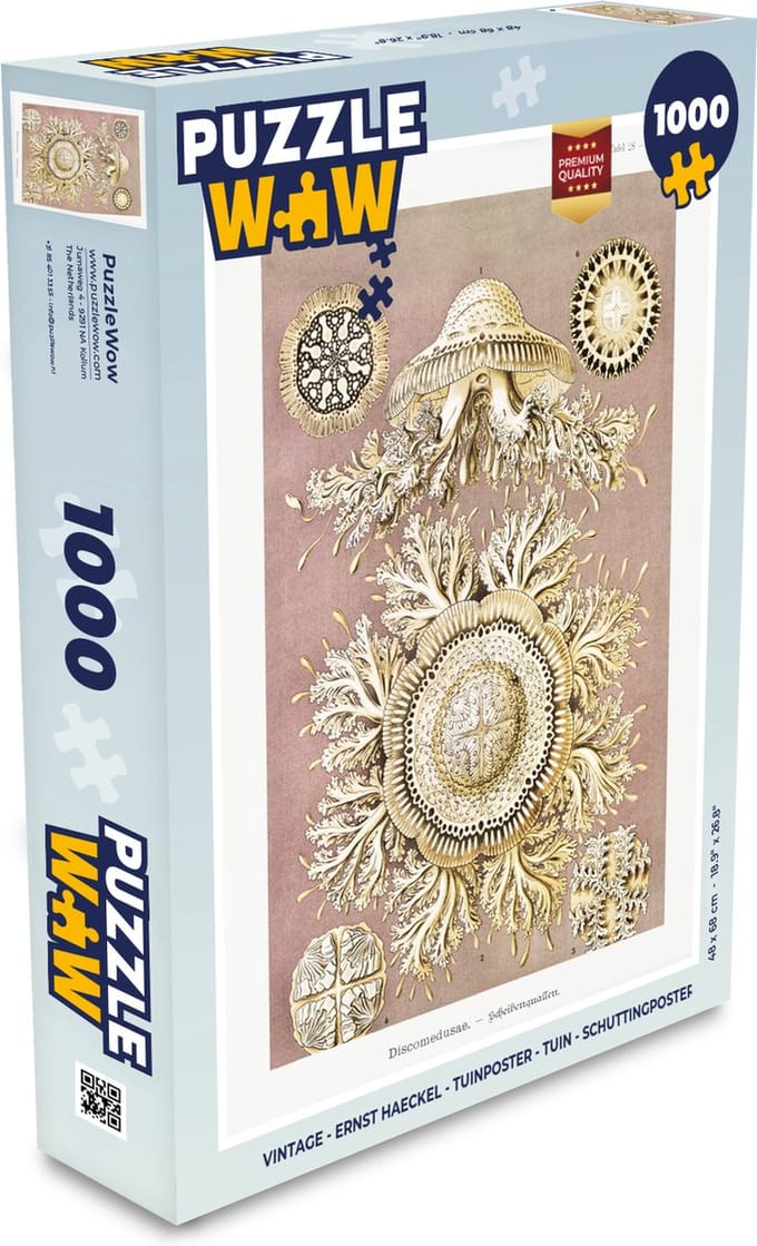 Puzzel Vintage - Ernst Haeckel - Kwal - Kunst - Legpuzzel - Puzzel 1000 stukjes volwassenen