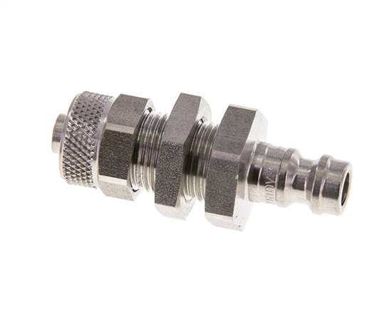 RVS DN 5 Luchtkoppeling Insteeknippel 6x8 mm Push-On Schotkoppeling - CLP5-NB-S-6