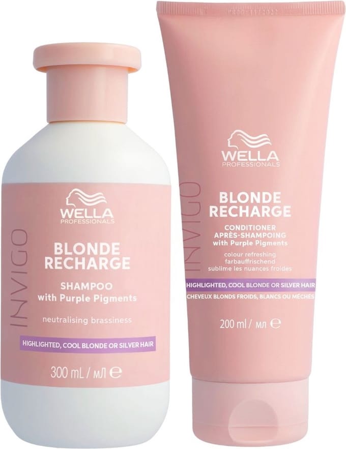 Wella - Invigo Color Recharge Cool Blond Duo Set - 250+200ml