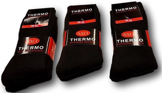 Thermo Sokken 6 Paar Zwart Maat 35/38
