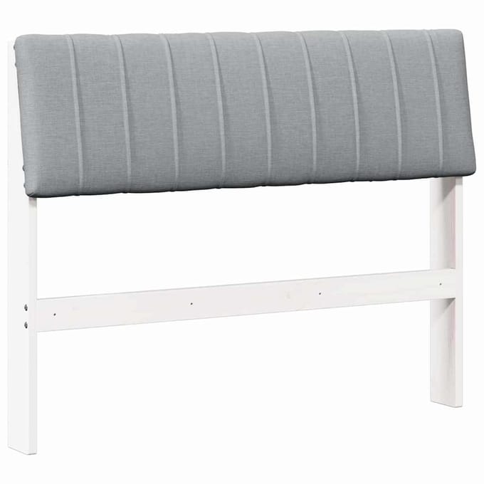 vidaXL Gestoffeerd hoofdbord Lichtgrijs 100 cm Massief grenenhout