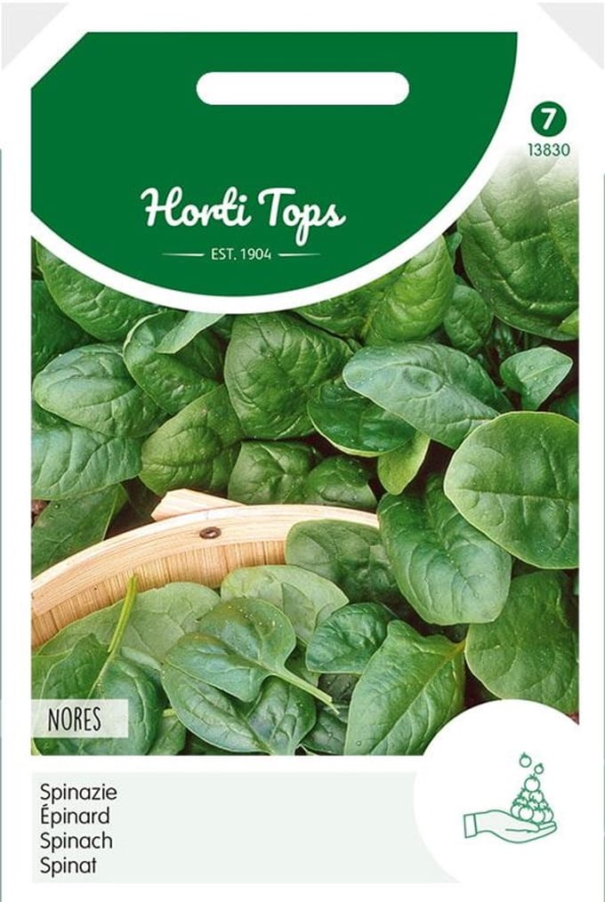 Hortitops Zaden - Spinazie Nores, (Type Viking) Rond Zaad 250 Gram
