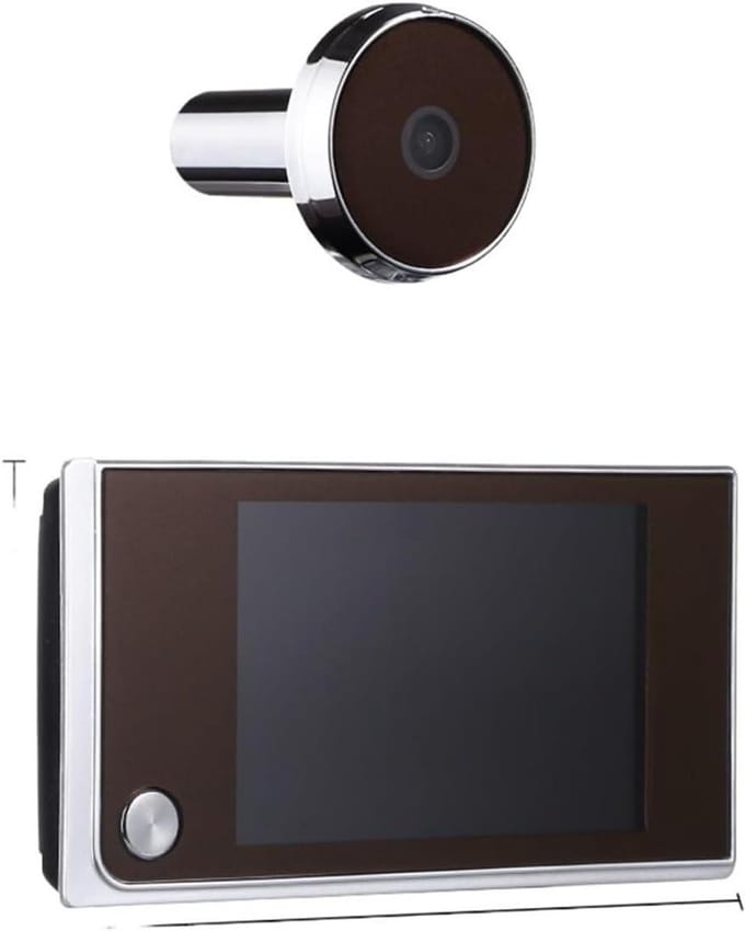Videodeurbel LCD - Kijkgat Camera - Veiligheid Thuis - 120 Graden Groothoek - 35 Inch Scherm - Zilver