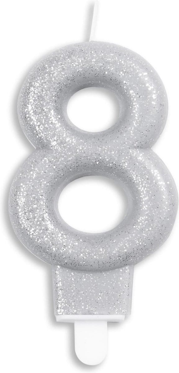 Wefiesta Cijferkaars '8' 4,4 X 7 X 1,2 Cm Wax Zilver
