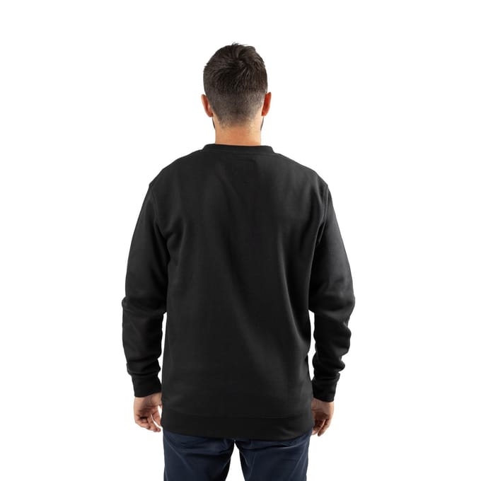 Caterpillar Middengewicht Crewneck Katoenen Mannen Zwarte Sweatshirt