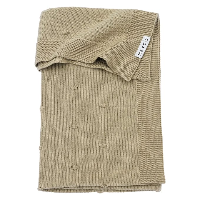 Meyco Baby Mini Knots wiegdeken - sand - 75x100cm - 1.0 TOG