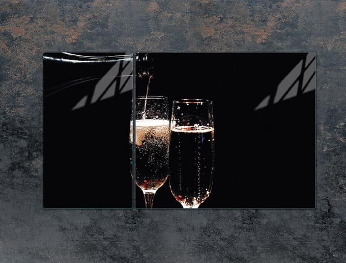 TMK ArtDeko - Snijplank - Glas - 90x52 cm - Wijnontwerp