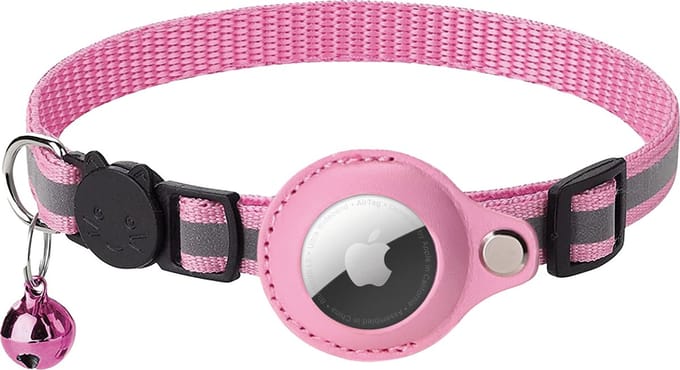 Croci Halsband Kat Met Tag Houder Roze