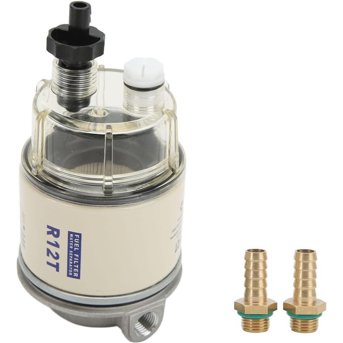 Brandstoffilter Waterafscheider 30 GPH R12T 10 Micron Filterwaarde Elektrostatische Poedercoating voor