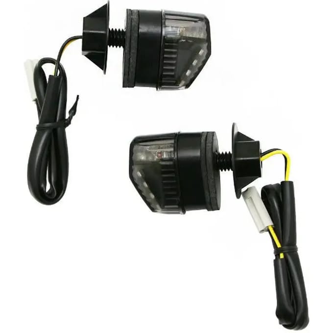 p2r knipperlicht voor piaggio mp3 scooter smoked led zwart / mini 3rs nieuw