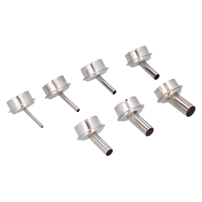 7 Stuks Heteluchtpistool Mondstuk Kit Schuin voor 861 Soldeer Desoldeerstation Accessoires gray