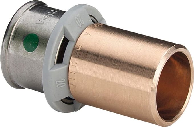 Viega Profipress Sanfix P-insteekstuk, d1 50, d2 42 rood messing Model 2113, 566708