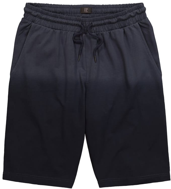 JP 1880 - Heren - Sweatbermuda DipDye elastische band - Navy blauw - Maat L