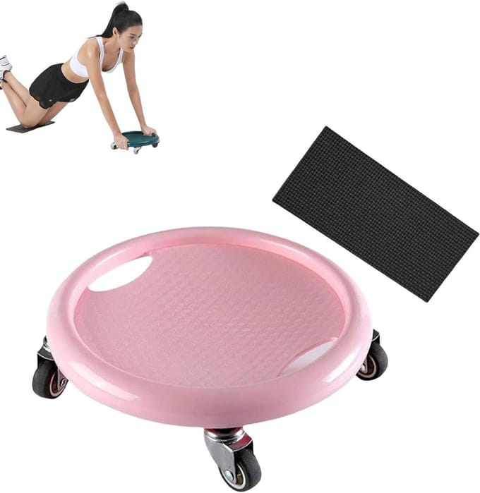 Buikspierroller Set - Core Trainer - Krachtige Core Training - 360° Flex Beweging - 28 cm - Roze