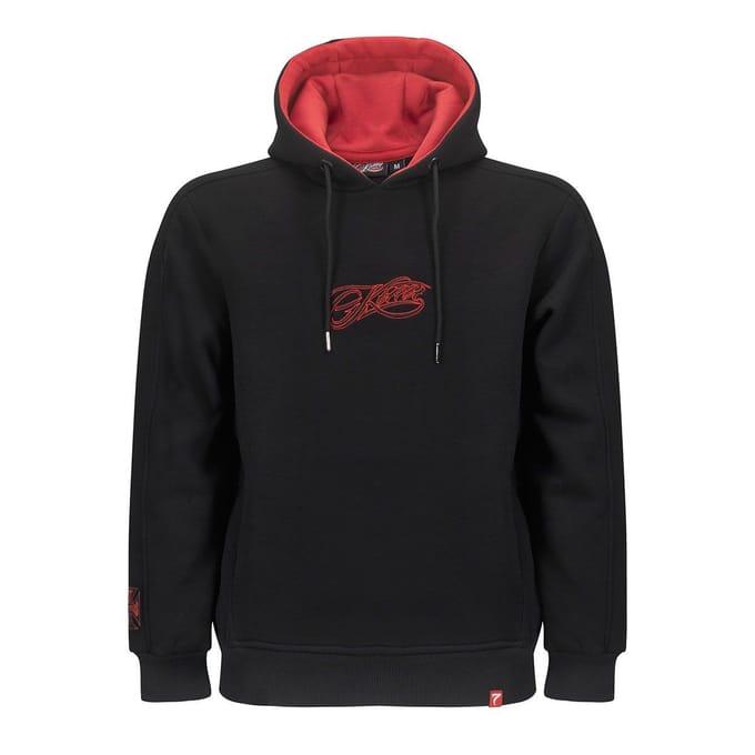 WCC- West Coast Choppers -hoodie met Kimi Raikkönen-scriptlogo, zwart/rood