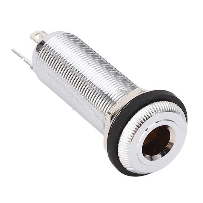Gitaar Bas Barrel Jack Socket 6.35mm Messing Mono Cilinder Input Output 3 Pins Elektrische Gitaar Onderdelen gray