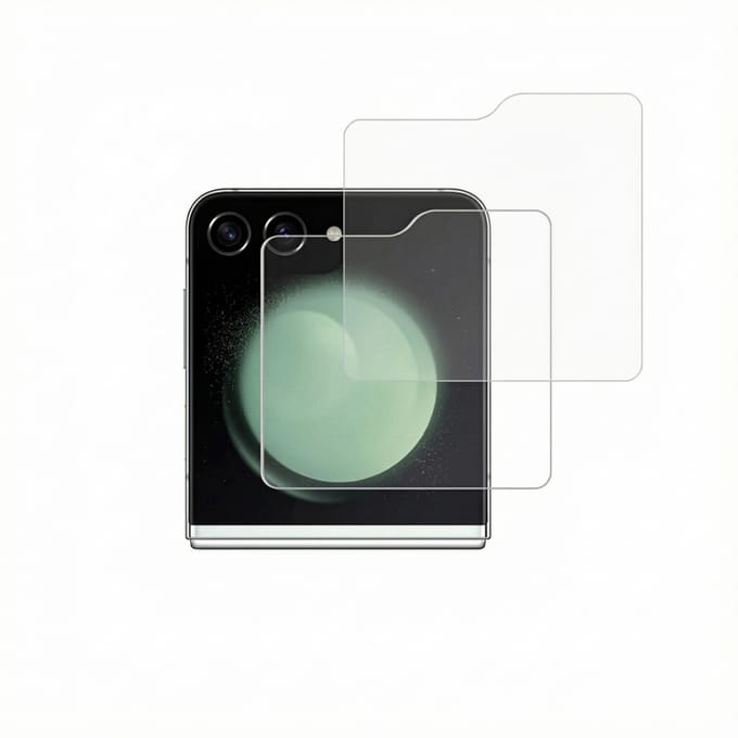 Accezz Screen Protector - Geschikt voor Samsung Galaxy Z Flip 5 / Z Flip 6 / Z Flip 7 FE - 2 Pack Glass Screenprotector