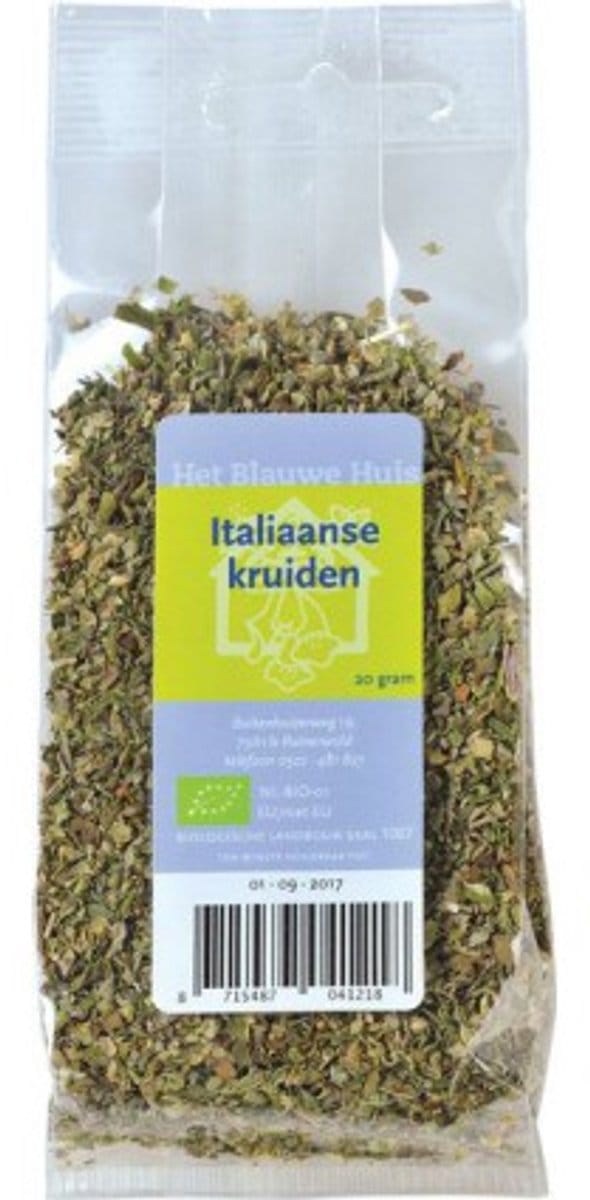 Het Blauwe Huis Italiaanse kruiden bio 20 Gram