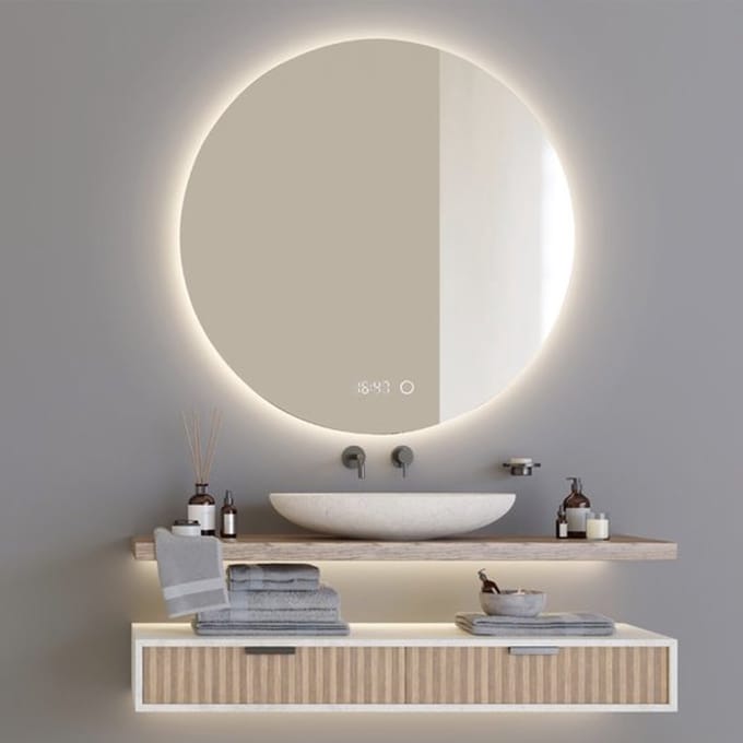 Glowstride - spiegel met verlichting - led spiegel - Rond - led spiegel makeup - Badkamer