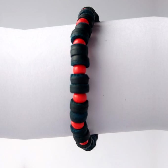 CocoReef Armband - zwart/oranje - set van 3