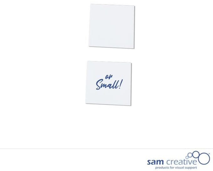 Sam Creative - Whiteboard Magnetische Scrum Header - Post It - Blanco - 8x8 cm - 10 stuks - Whiteboard Magneten