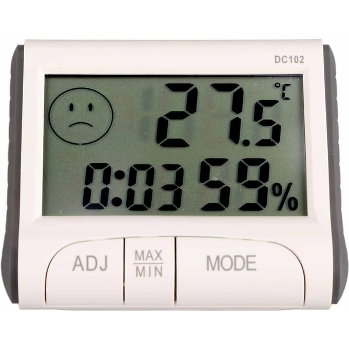 Elektronische Thermometer LCD Digitale Temperatuurtester Draadloze Thermometer Hygrometer Vochtigheid wit