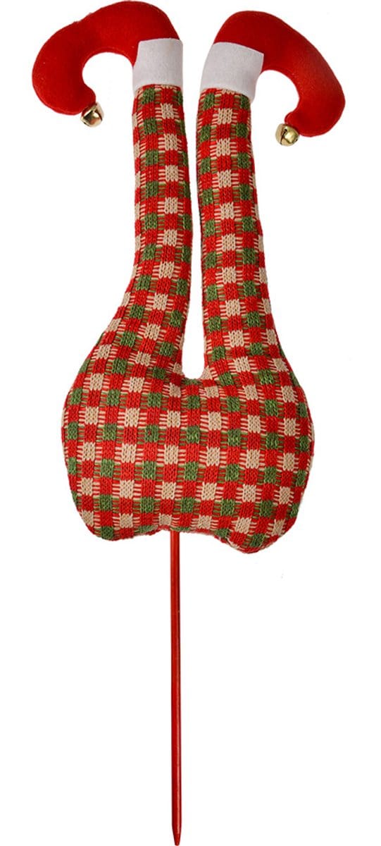 Clayre & Eef Kerstdecoratie Elf 67 cm Rood Textiel