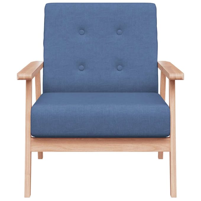 vidaXL - Fauteuil - stof - blauw