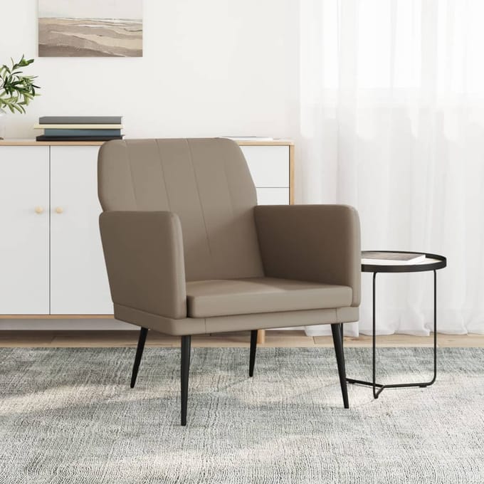 vidaXL Fauteuil 61x78x80 cm kunstleer cappuccinokleurig