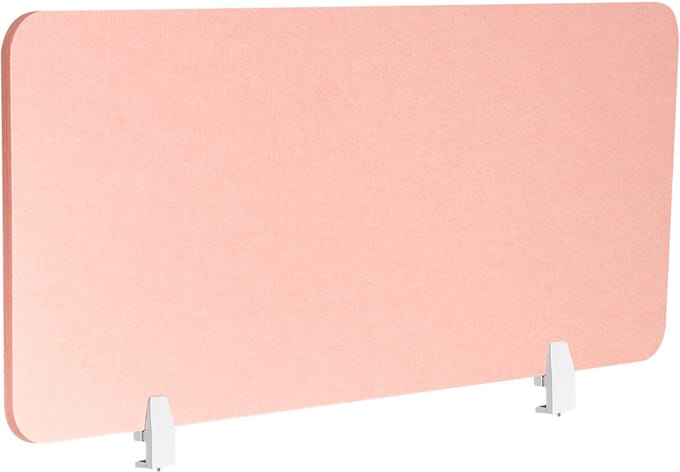 BELIANI SPLIT - Bureauscheidingswand - Perzikroze - 160 x 50 cm - Polyester