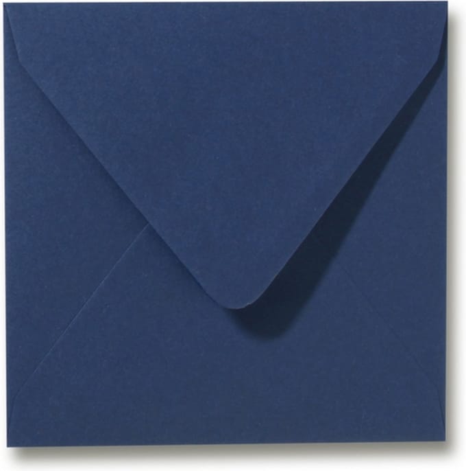 Envelop 12 x 12 Donkerblauw, 25 stuks
