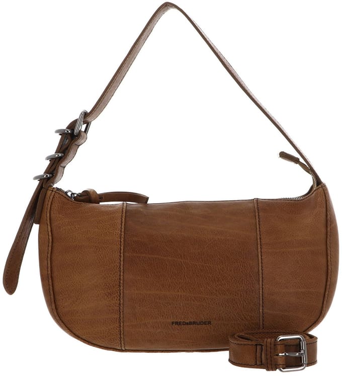 FREDsBRUDER Leren Schoudertas Ride Easy Round Shoulderbag Caramel Bruine