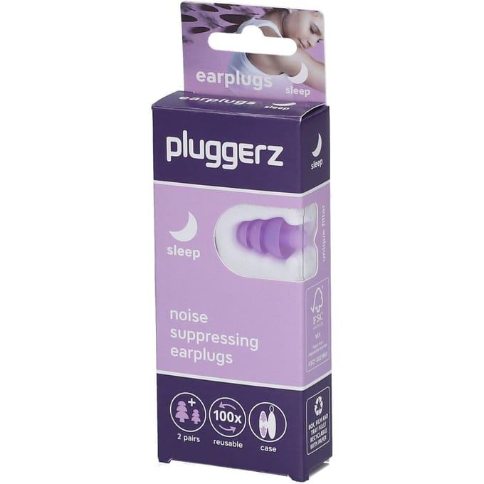 Pluggerz earplugs Sleep - Oordoppen voor slapen - Siliconen - Met Filter - 2 paar