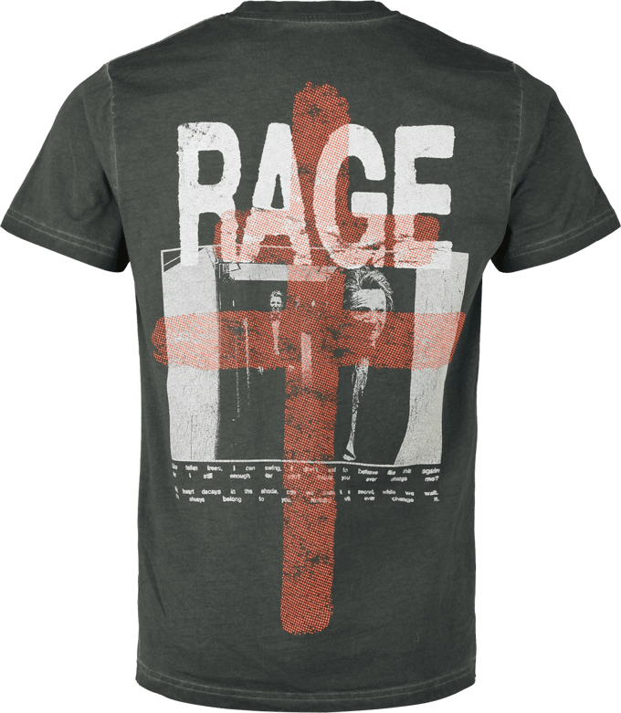 President T-shirt - Rage - S tot M - voor Mannen - antraciet