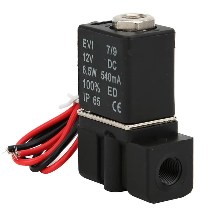 Snelle Respons Plastic Elektrische Solenoïdeklep 12V DC 2 Posities 2-Weg Lucht Water Olie G1/4