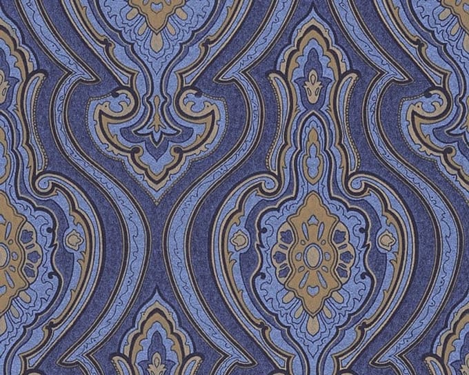 BLAUW GOUD BEHANG 96107-4