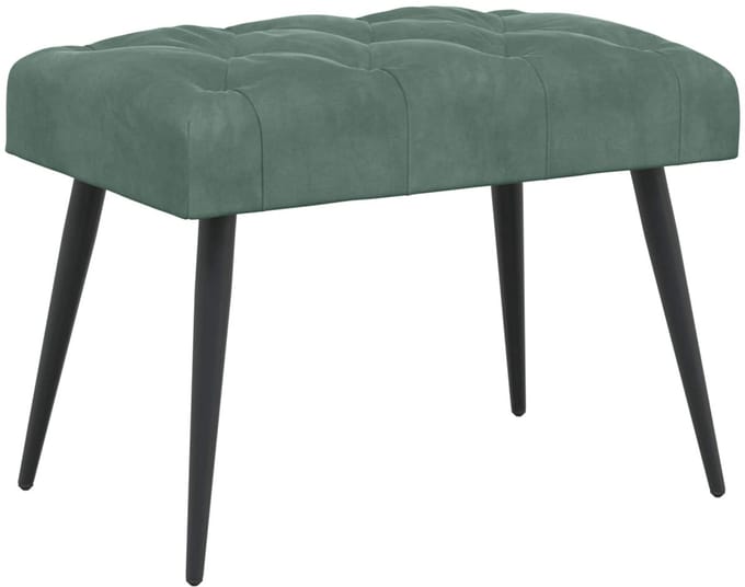 vidaXL - Bank - met - knopen - tufting - Zeegroen - 60 - x - 40 - x - 45 - cm - Fluweel