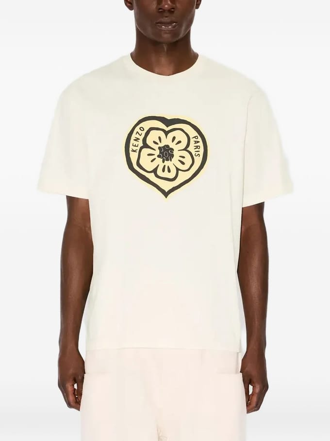 Kenzo t-shirt hart boke man wit