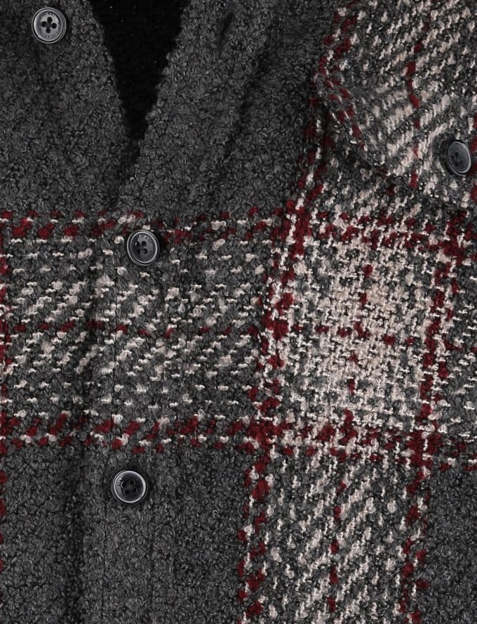 State of art overshirt grijs geprint wijde fit