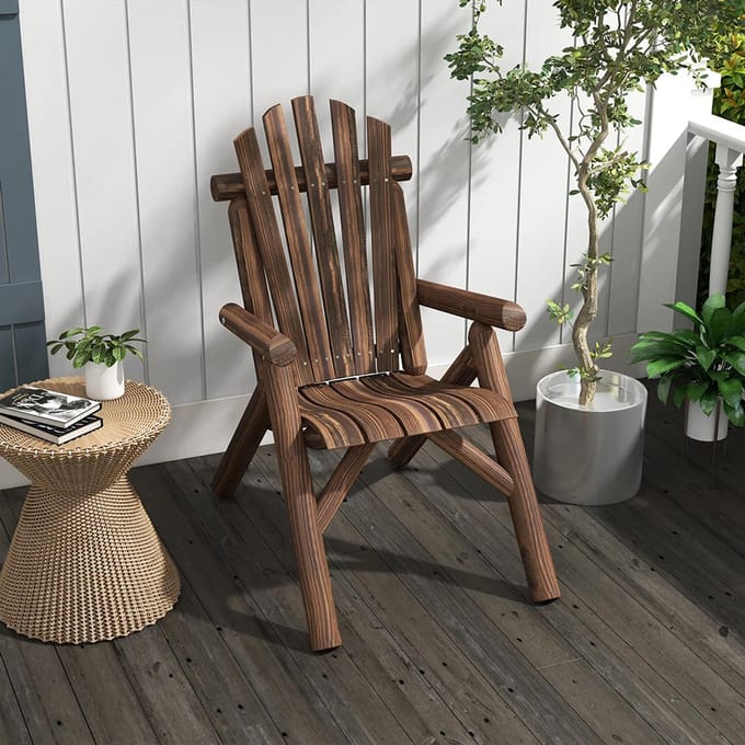 Sweiko Tuinstoel - Buitenstoelen - Hoge Rug - Maximum gewicht 113kg - Weerbestendig - Bruin