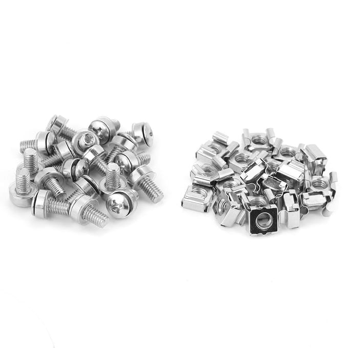 20 stuks set Netwerkkast Rack Schroeven & Kooi Moeren Assortiment Kit (M6*16)